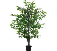 Arbre Artificiel Plante Artificielle ficus H.1,45 m Tronc Branches Liane Lichen Feuilles Grand ršŠalisme Pot Inclus