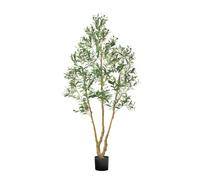 Arbre Artificiel-VEVOR-2,1 m-Plante Artificielle en PE Olivier Artificiel -Faux Arbre pour Bureau-Chambre-Décoration d'Intérieur