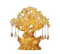 Arbre d'argent Good Luck pour La Richesse, Arbre d'argent Citrine - Citrine Prospérité Good Luck | Pot De Citrine Chinois Porte-Bonheur Brillant Et Décoration Traditionnelle Good Luck pour