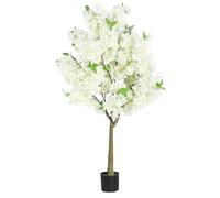 Arbre de Cerisier Artificiel avec Pot, Plante Cerisier Japonais Artificiel pour Bureau, Maison, Mariage, Hôtel .Fleur de Cerisier Interieur 120cm