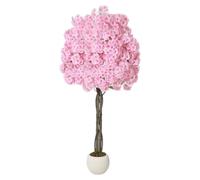 Arbre de cerisier en fleurs artificiel - 150 cm - Fleurs roses - Tige réaliste - Résistant aux UV et aux couleurs - Décoration en pot pour intérieur et bureau