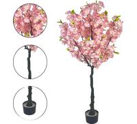 Arbre de cerisier en fleurs, design en soie réaliste, facile d'entretien, 150 cm