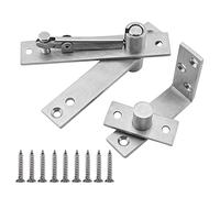 Arbre de charnière pivot porte, Rotation universelle à 360 degrés avec vis, conception contre-alésage argenté for armoire en acier inoxydable