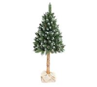 Arbre de jardin Nohel BOROVICE artificiel + cônes et embouts argentés + pierre Hauteur : 180 cm