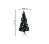 Arbre de Noël artificiel - avec standard et LED - 210 cm - Vidaxl Vert G