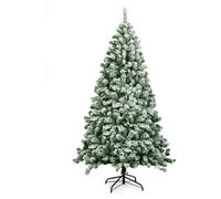 CostwayArbre de Noël Artificiel 180CM avec 928 Branches Aiguilles en PVC Support Métallique Solide et Pliable pour Décoration Noël
