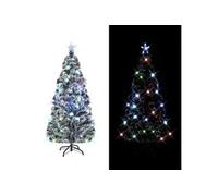 Arbre de Noël artificiel et support/LED 150 cm Fibre optique