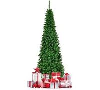 arbre de noël artificiel led giantex 200cm avec 250 lumières sapin artificiel avec 708 branches, et support métallique pliable G
