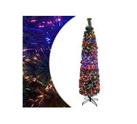 vidaXL Arbre de Noël artificiel mince et support 150 cm Fibre optique