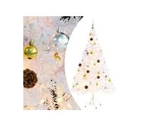 vidaXL Arbre de Noël LED Boules Blanc 150 cm
