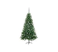 Arbre de Noël Artificiel Pré-éclairé et Boules, Sapin de Noël avec LED, Décoration de Vacances, Ornement de Fête Intérieur Extérieur, 180 cm Vert