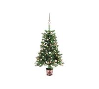 vidaXL Arbre de Noël artificiel avec LED et boules 90 cm Vert Vert