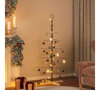 vidaXL Arbre de Noël en métal Noir 59,5 cm Acier Peint par Poudre, Salon Urbain, Arbre de Noël en Acier, déco Moderne, Accent Festif pour la Maison, pièce maîtresse élégante