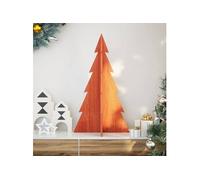 vidaXL Arbre de Noël en bois 80 cm pour décoration – bois de pin massif