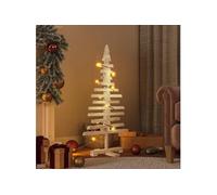 Arbre de Noël en bois pour décoration 90 cm bois massif de pin 357994
