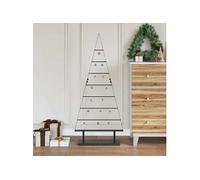 vidaXL Arbre de Noël en métal 125,5 cm – Support en acier Noir – Déco minimaliste salon