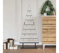 vidaXL Arbre de Noël en métal 125,5 cm – Support en acier Noir – Déco minimaliste salon