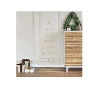 vidaXL Arbre de Noël en métal Doré 125 cm Acier peint par poudre, Arbre de Noël moderne pour salon, déco en acier 42019165 Blanc