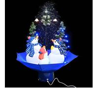 Arbre de Noël enneigé - vidaXL - 75 cm - Bleu - PVC - Effet chute de neige - Lumières LED - Mélodie joyeuse