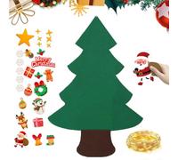 Arbre De Noël pour Tout-Petits avec Guirlande Lumineuse LED Suspendue de 3 | Kit De Loisir Créatif En Feutre pour Chambre Chambre de Bébé Jardin d'
