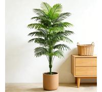 Arbre de palmier artificiel grand 90 cm-120 cm, plantes vertes simulées, bambou à carapace de tortue en plastique, grande feuille de Schefflera, arbre en fer tropical artificiel, convient pour la mais