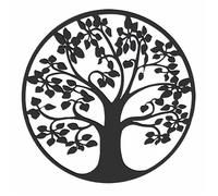 Arbre de vie en métal Décoration murale Silhouette Art pour Cadeau Intérieur Cadeau Extérieur Jardin Maison Décoration Noir