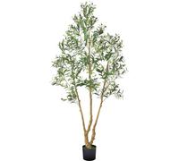 Arbre d'olivier artificiel de 210 cm avec pot pour bureau à domicile
