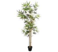Arbre en bambou synthétique vidaXL, vert, 75,5 x 18 x 175 cm, tissu et bambou