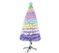 Arbre en Fibre Optique Basse Tension, 120 cm, Couleurs RVBY, idéal pour la décoration de Noël et l'ambiance Festive.