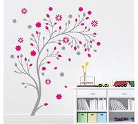Arbre gris Chambre de bébé Salon Autocollant mur Accueil Décor Décoration Chambre Décalcomanies mur Art Fond d'écran. Belle décoration de chambre. Papiers peints art déco.