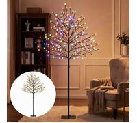 Arbre lumineux - HOMCOM - 150cm - cerisier artificiel lumineux - 160 LED 16 branches flexibles - décoration intérieure et extérieure