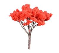 Arbre Miniature Plastique Artificiel Rouge pour Décoration Maison Jardin