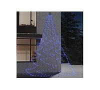 Arbre mural à LED - Coloré - 720 LED - 5 m - Intérieur/Extérieur - Résistant à l'eau Bleu G