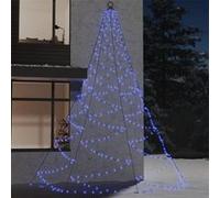 Arbre mural à LED - Coloré - 720 LED - 5 m - Intérieur/Extérieur - Résistant à l'eau Bleu G