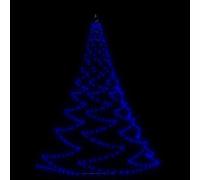 Arbre mural avec crochet métallique 720 LED Bleu 5 m Int/Ext