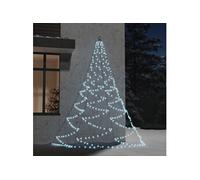 vidaXL Arbre Mural avec Crochet Métallique Guirlande Murale LED Lumière de Décoration de Noël 260 LED Blanc Froid 3 m Intérieur/Extérieur 328641 Blanc G