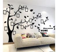 Autocollant mural arbre 3D, autocollant mural DIY, arbre généalogique, photo murale, arbre mural, autocollant mural avec cadre photo, autocollant mural photo, décoration murale, décoration pour le sal