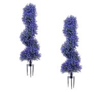 Arbre topiaire artificiel, design en spirale, décoration d'extérieur, violet