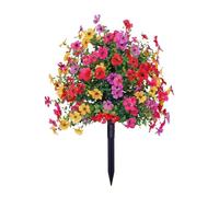 Arbustes Artificiels pour Extérieur, Buissons Printaniers Réalistes avec Pointes, Factices pour Jardin, pour Cour, Bureau, Fête des