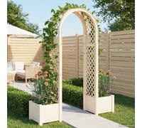 vidaXL Arc à Roses avec Jardinière Anthracite 168,5 x 43 x 207 cm PP, Arche à Roses résistante aux intempéries, Support Moderne pour Plantes grimpantes, déco pour Jardin et terrasse