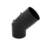 Arc à segments Bertrams ST-Pu 08SBRV45-120L 45°, 120 mm, soudé, revêtement par poudre, noir, ouverture de nettoyage