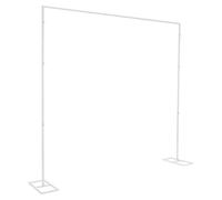 Arc de fond carré - Structure décorative pour mariage - 2,4 x 2,4 mètres - Cadre en fer - Autoportante - Montage facile - Blanc