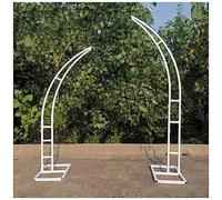 Arc de Mariage avec Socles, Arche de Jardin Décorative, Tuteur Plantes Grimpantes, pour Toile de Fond, Fête, Facile À Assembler (Color : White, Size : 180+210cm/70.8+82.6in)