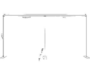 Arc de mariage, design indépendant, coulisses personnalisables, argent, XL