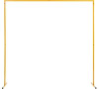 Arc de Mariage - Support Métallique Carré/Cadre de Fond - 2×2 m - Hauteur Réglable - Fer - Pour Fleurs & Ballons - Jaune