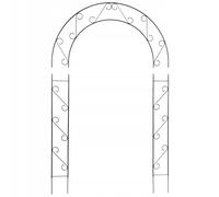 Arc de rose KADAX pour plantes grimpantes, pergola, noir, 160 x 240 cm
