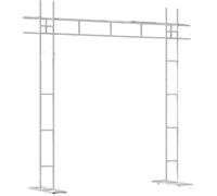 Arc de roses de mariage blanc - cadre de fond - métal - 236x236 cm