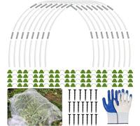 Arc de tunnel pour plantes 40 pièces en fibre de verre Arc de tunnel pour parterres surélevés avec gants