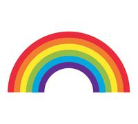 Arc en ciel - 15x7.5cm - Sticker/autocollant / Cat. Stickers - Lettres adhesives