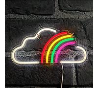 Arc-en-ciel sur nuage - Lumière néon LED - Panneau lumineux - Éclairage USB - Décoration murale - Pour publicité, bar, anniversaire,fête, salon, cadeau enfant